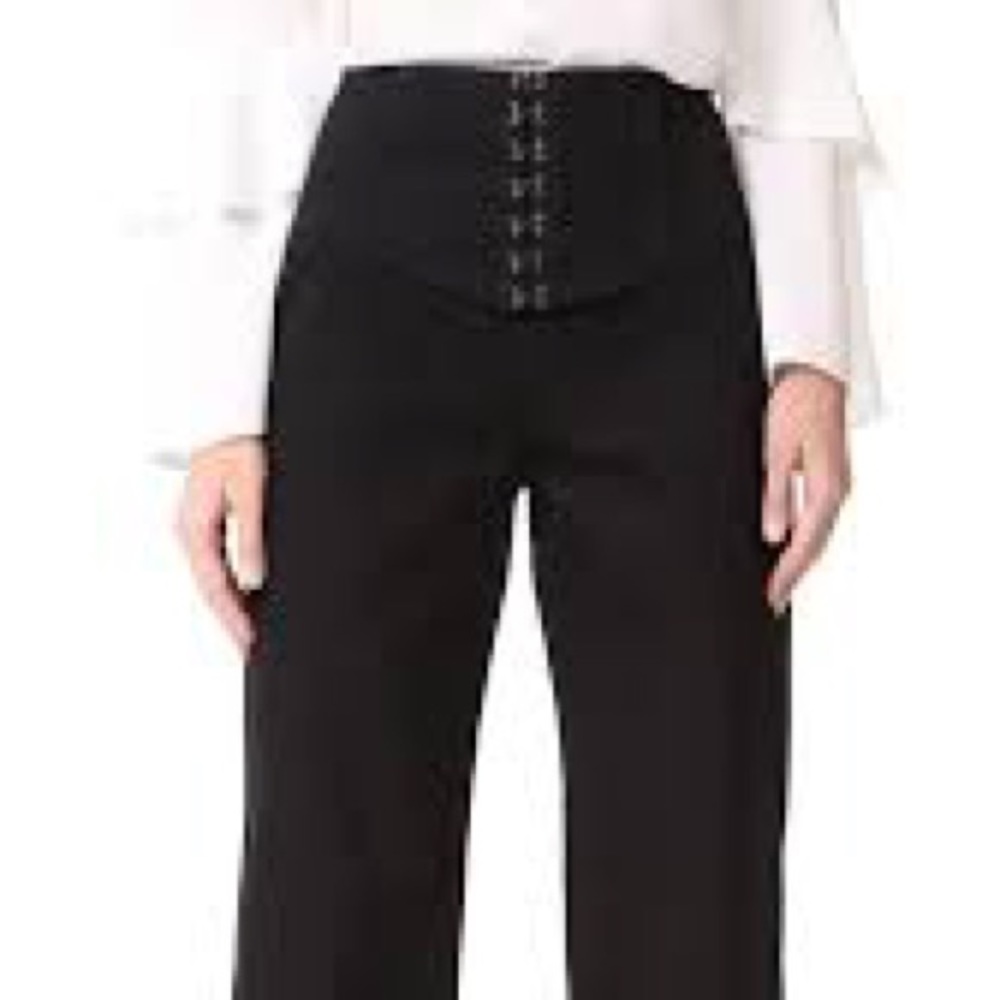 NWT Nanette Lepore high waist wide leg black jeans